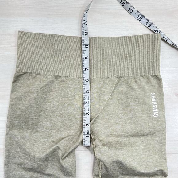 Gymshark Leggings Women M Tan Seamless Crop Energy Athletic T - Picture 5 of 8
